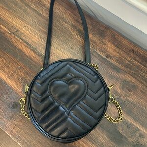 Black Quilted Crossbody Bag - Women